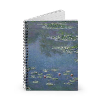 Water Lilies by Claude Monet Spiral Notebook - Ruled Line