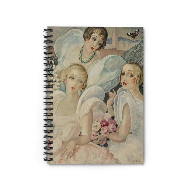 Les Femmes Fatales by Gerda Wegener Spiral Notebook - Ruled Line
