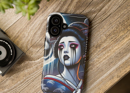Geisha’s Black Ink Tears Phone Cases