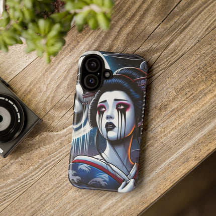 Geisha’s Black Ink Tears Phone Cases