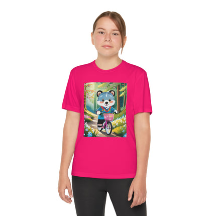 Furry Cyclist Youth Competitor Tee – Woodland Adventure & Playful Charm