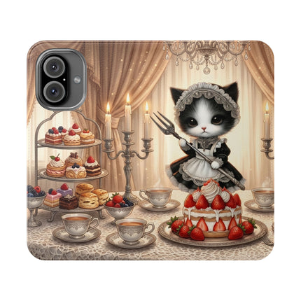 🍓🐱 The Patisserie Kitten Flip Case – Sweet Charm & Storybook Delight