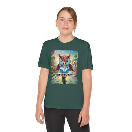 Cycling Owl Youth Competitor Tee – Urban Adventure & Playful Energy