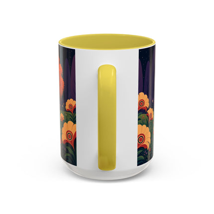 🌙🌼 The Moonlit Floral Dancer Colorful Mug – Art Deco Garden Fantasy