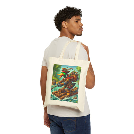 The Daring Drake Cotton Canvas Tote Bag – Adventure, Freedom & Mythic Storytelling