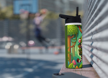 Stealthy Stripes Stainless Steel Water Bottle, Standard Lid