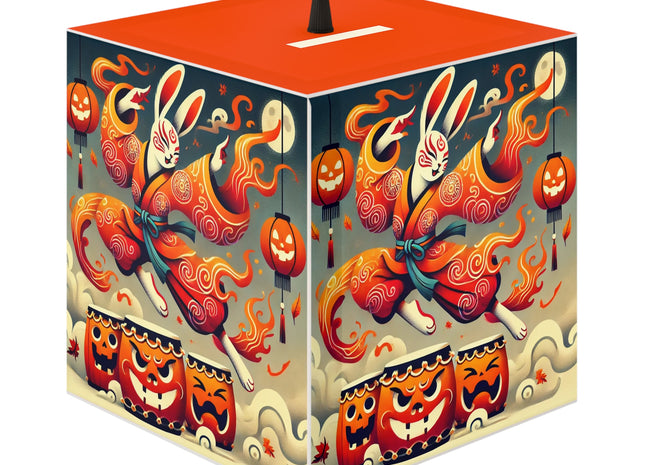 Jack-O’-Lantern Drums & The Kabuki Rabbit Light Cube Lamp