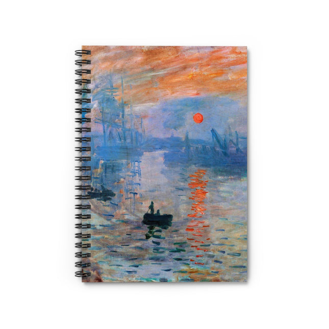 Sunrise by Claude Monet Spiral Notebook - Ruled Line