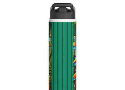 Silent Stripes Stainless Steel Water Bottle, Standard Lid