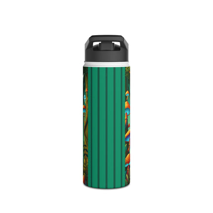 Silent Stripes Stainless Steel Water Bottle, Standard Lid