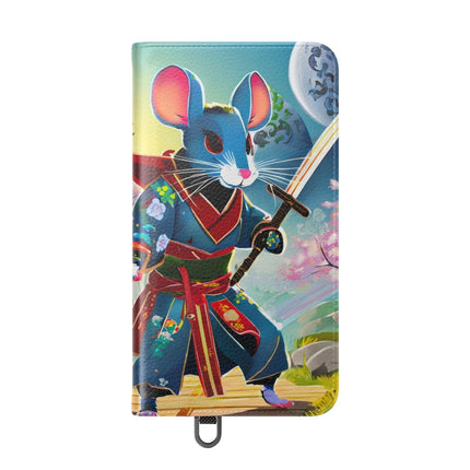 🐀⚔️ Cyber Samurai Rat Flip Case – Neon Discipline & Futuristic Skill