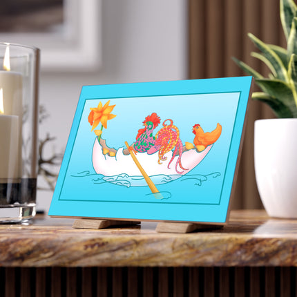 A Rooster's Seafaring Adventure Ceramic Tile