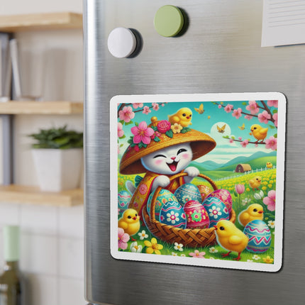 Geisha Kitten’s Easter Delight Die-Cut Magnets (5 Sizes)