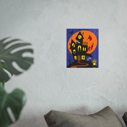 Halloween Night at the Haunted House Fine Art Posters
