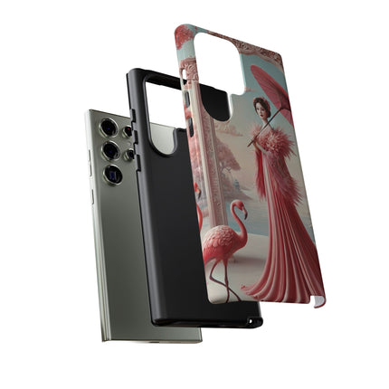 Petals, Porcelain, and Flamingos Phone Cases