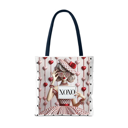 Fashionably Yours, XOXO Tote Bag (AOP)