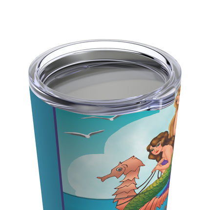 Three Mermaids with Strings of Pearls by Carlo Chiostri Tumbler 20oz