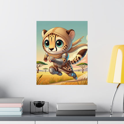🐆⚡ Swift Cheetah Matte Vertical Poster – Speed, Adventure & Untamed Energy