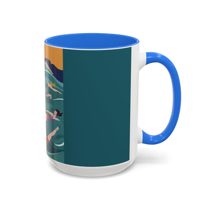 Summer Splash Colorful Mugs – Retro Beach Joy & Carefree Summer Vibes