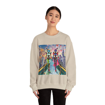 Cyber Punk Robot Models Unisex Heavy Blend™ Crewneck Sweatshirt