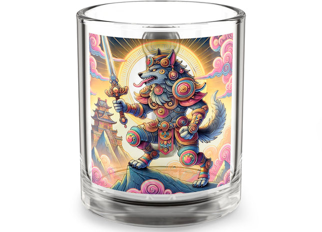 Mountain Wolf Glass Mug, 10oz