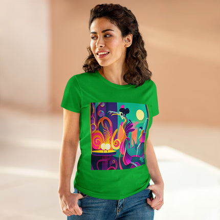 Dance of the Skeleton Ballerinas Women's Midweight Cotton Tee