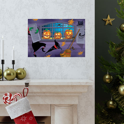 Whimsical Halloween Mischief Matte Horizontal Posters