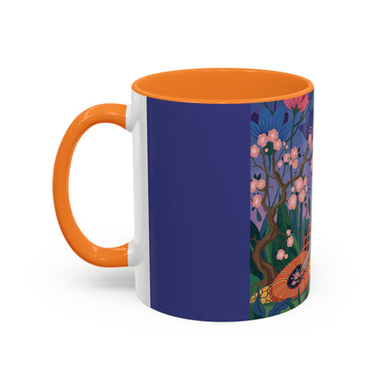 The Garden Of Quiet Reverie Colorful Mugs – Art Deco Botanical Serenity