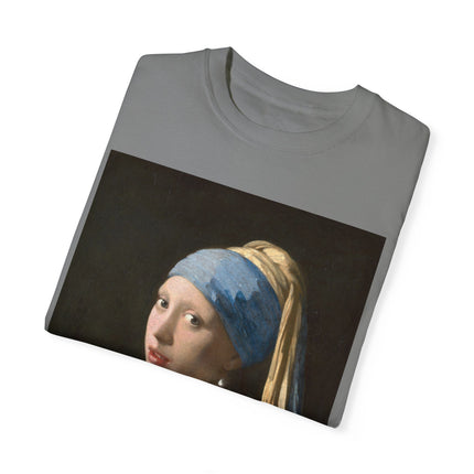 Girl with a Pearl Earring by Johannes Vermeer Unisex Garment-Dyed T-shirt