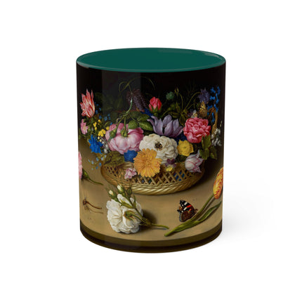 Flower Still Life by Ambrosius Bosschaert Colorful Mugs, 11oz