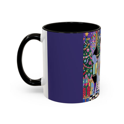 🎄✨ The Lady Of The Christmas Ornament Colorful Mug – Art Deco Holiday Fantasy
