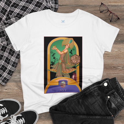 October & Opal, Tourmaline (from the Gem Series) by Sofia Chiostri Women's Midweight Cotton Tee
