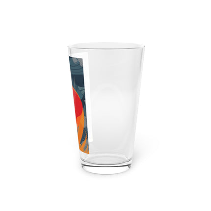 Flame of the Tempest Pint Glass – Fiery Storm & Dramatic Elegance
