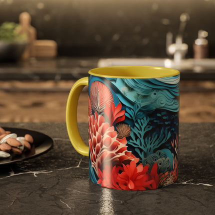 Enchanting Underwater Scene Colorful Mugs (11oz, 15oz)