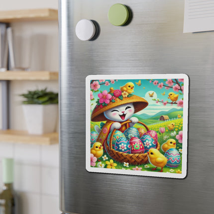 Geisha Kitten’s Easter Delight Die-Cut Magnets (5 Sizes)
