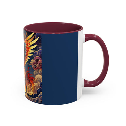 Flame-Winged Horse at Sunset Colorful Mugs (11oz, 15oz)