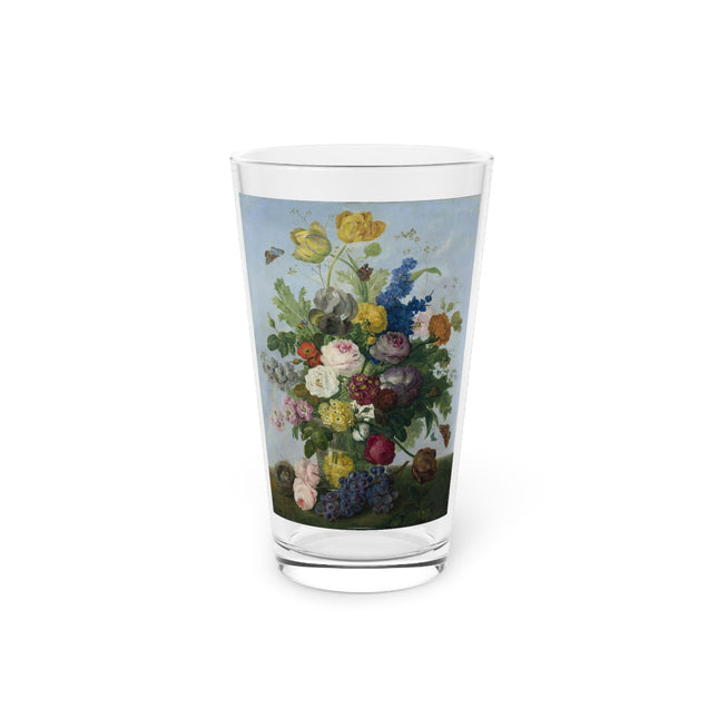 Bouquet of Flowers and a Nest by Sebastian Wegmayr Glass, 16oz