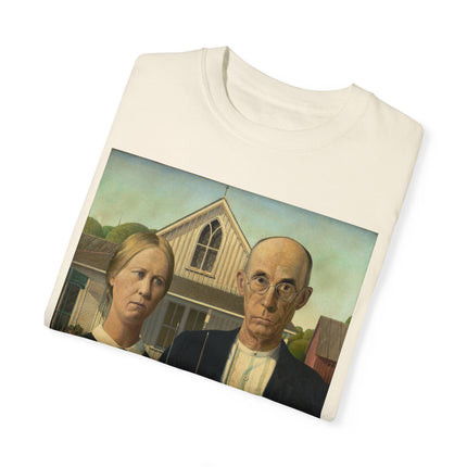 American Gothic by Grant Wood Unisex Garment-Dyed T-shirt