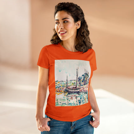 Concarneau by Paul Signac Women's Midweight Cotton Tee