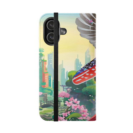 🦉⚔️ Cyberpunk Samurai Owl Flip Case – Neon Wisdom & Warrior Honor