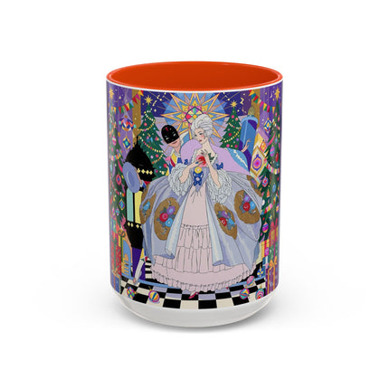 🎄✨ The Lady Of The Christmas Ornament Colorful Mug – Art Deco Holiday Fantasy