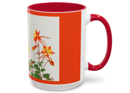 Aquilegia Flowers by Tanigami Kônan Colorful Mugs (11oz, 15oz)