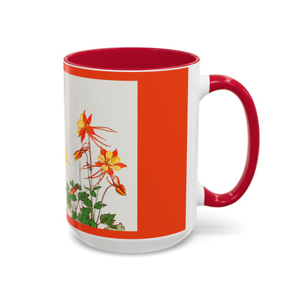 Aquilegia Flowers by Tanigami Kônan Colorful Mugs (11oz, 15oz)