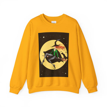 A Witch’s Moonlit Flight Unisex Heavy Blend™ Crewneck Sweatshirt