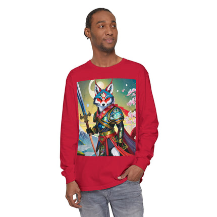 Cyberpunk Samurai Dog Long Sleeve T-Shirt