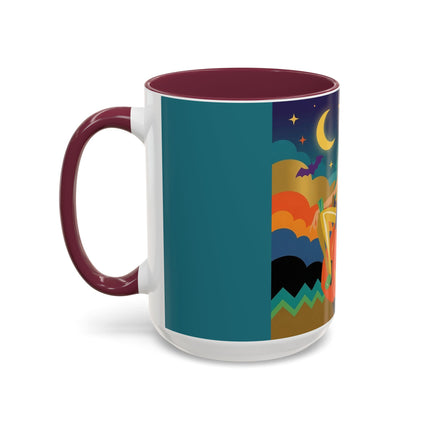 🌙🎃 The Witch Of Crescent Moon Pumpkin Colorful Mug – Colorful Halloween Charm