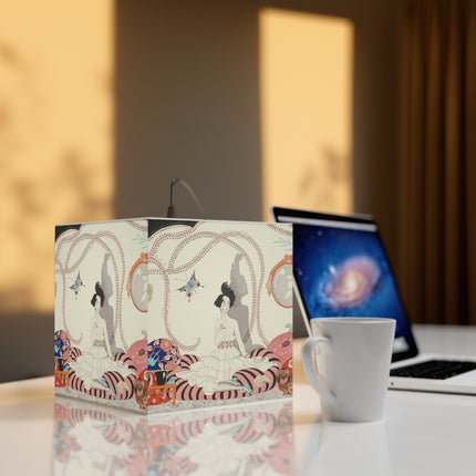 Minhuit … ou l’appartement a la mode by George Barbier Light Cube Lamp