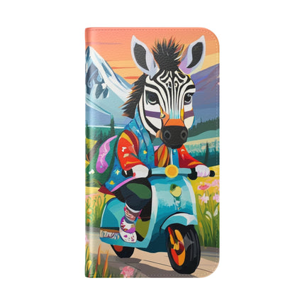 🦓🛴 Stripes on Wheels Flip Case – Sunny Adventures & Storybook Fun