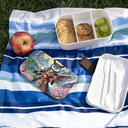 Cyberpunk Samurai Owl Bento Lunch Box
