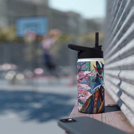 Cyberpunk Samurai Stainless Steel Water Bottle